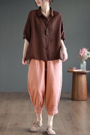Connie Pants (Linen • Large) (Non-Returnable)