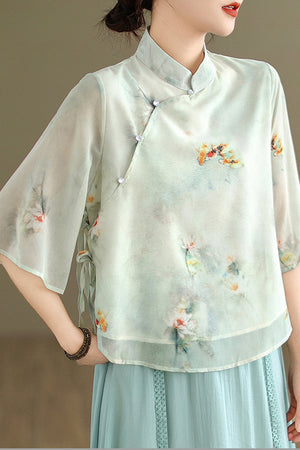 Cait Cheongsam Top (More Colors)