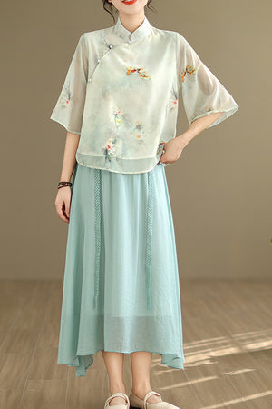 Cait Cheongsam Top (More Colors)