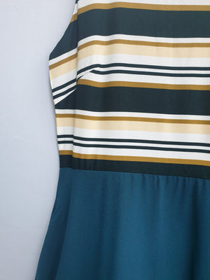 Auburn Stripes Swing Dress (Non-returnable) - Ferlicious