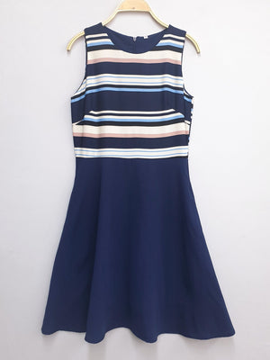 Auburn Stripes Swing Dress (Non-returnable) - Ferlicious