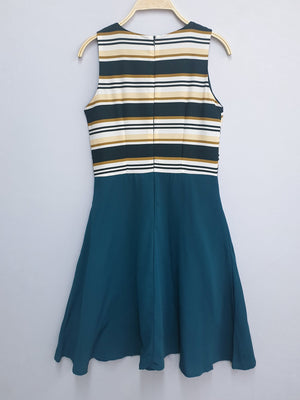 Auburn Stripes Swing Dress (Non-returnable) - Ferlicious