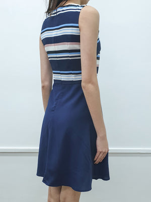 Auburn Stripes Swing Dress (Non-returnable) - Ferlicious