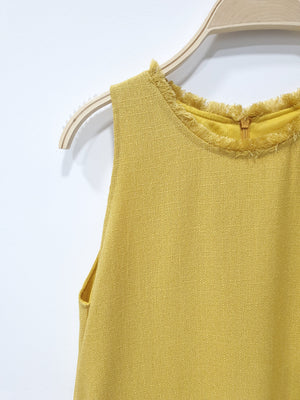 Raw Hem Tweed Shift Midi (Non-returnable) - Ferlicious
