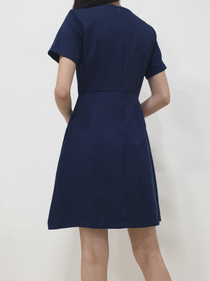Folded Flap Sleeved Dress (Non-returnable) - Ferlicious