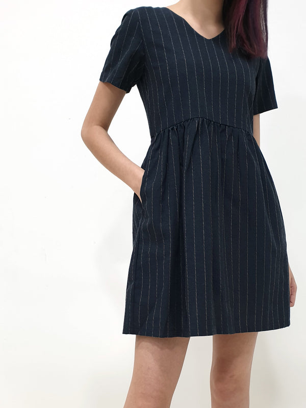 Stripes Babydoll Dress - Blue (Non-returnable) - Ferlicious