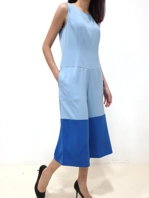 Duo Colour Jumpsuit - Blue (Non-returnable) - Ferlicious