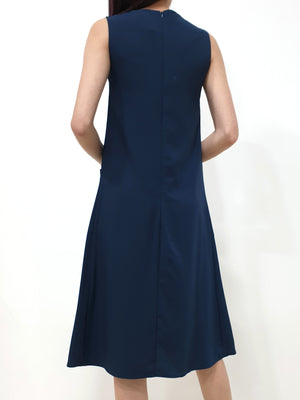 Side Pockets Midi Dress - Blue (Non-returnable) - Ferlicious
