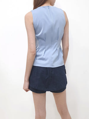 Gathered Waist Peplum Top