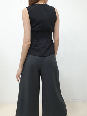 Gathered Waist Peplum Top