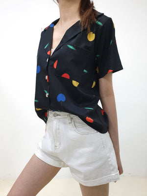 Cherry Oversized Crop Shirt