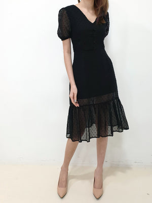 Swiss Dot Midi Dress