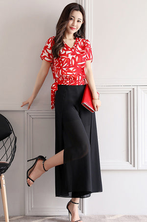 Millie Two Piece Set (Red • Medium) (Non-Returnable)