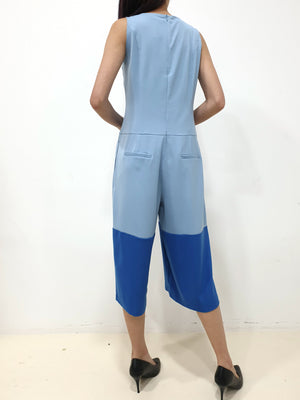 Duo Colour Jumpsuit - Blue (Non-returnable) - Ferlicious