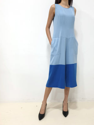 Duo Colour Jumpsuit - Blue (Non-returnable) - Ferlicious