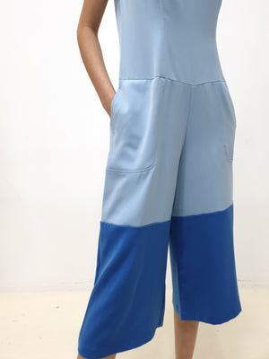 Duo Colour Jumpsuit - Blue (Non-returnable) - Ferlicious