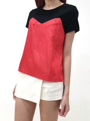 Layered Design Top - Red (Non-returnable) - Ferlicious