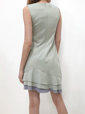 Layered Hem V Neck Dress