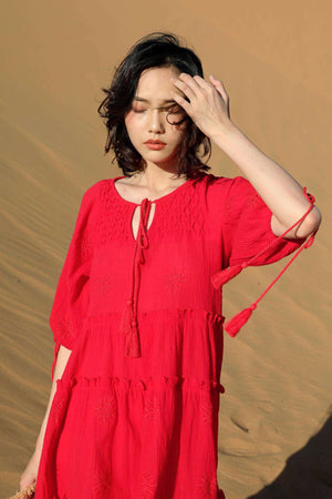 Helena Dress (Red • Large) (Non-Returnable)