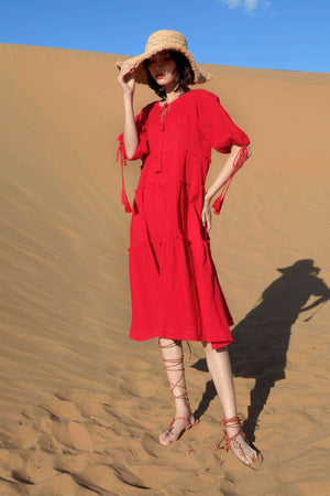 Helena Dress (Red • Large) (Non-Returnable)