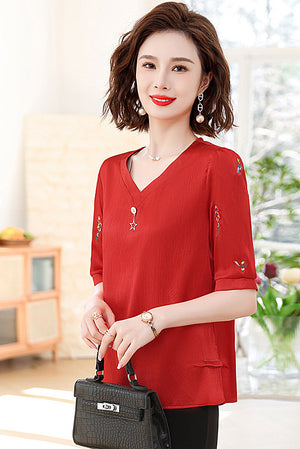 Edythe Top (Red • 3XL) (Non-Returnable)