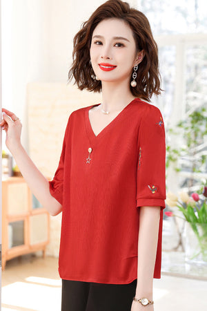 Edythe Top (Red • 3XL) (Non-Returnable)