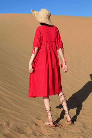 Helena Dress (Red • Large) (Non-Returnable)