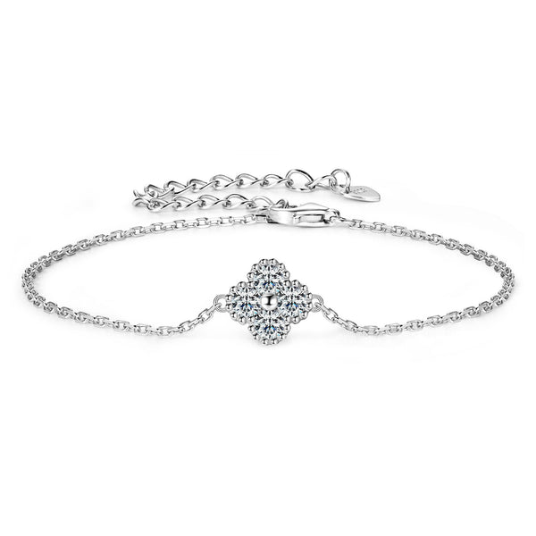 Pavé Clover Solitaire Bracelet  (More Colors)