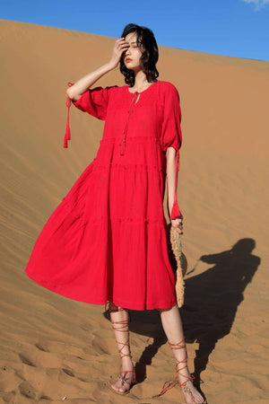 Helena Dress (Red • Large) (Non-Returnable)