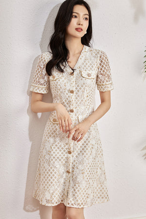 Ema Dress (White • Small) (Non-Returnable)