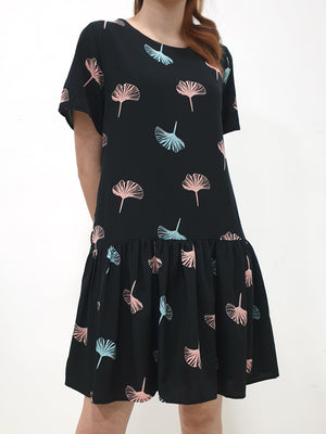 Printed Drop Waist Dress