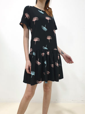 Printed Drop Waist Dress