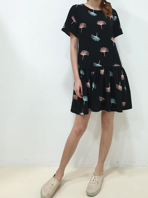 Printed Drop Waist Dress