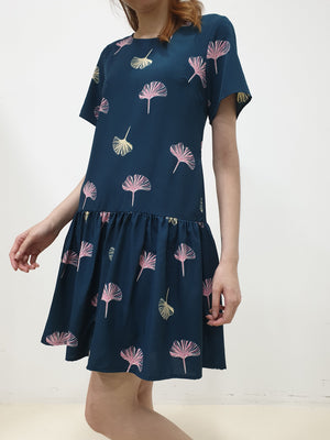 Printed Drop Waist Dress