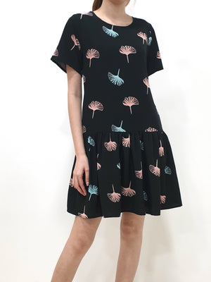 Printed Drop Waist Dress