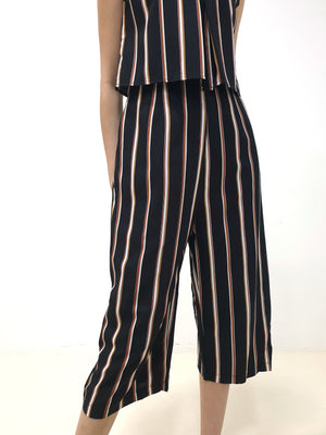 Trio Colour Stripes Jumpsuit (Non-returnable) - Ferlicious