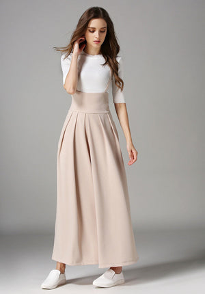 Suspender Flare Leg Jumpsuit - Ferlicious