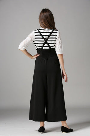 Suspender Flare Leg Jumpsuit - Ferlicious