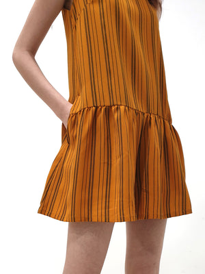 Vertical Print Wide Leg Romper (Non-returnable) - Ferlicious