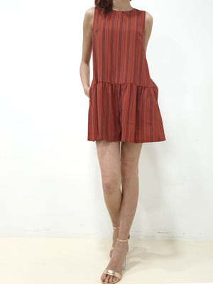 Vertical Print Wide Leg Romper (Non-returnable) - Ferlicious