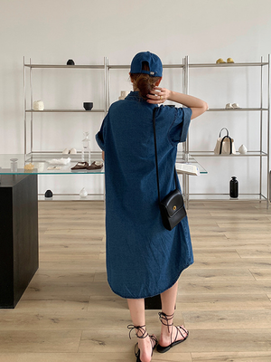 Washed Denim Dress