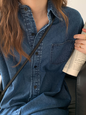 Washed Denim Dress