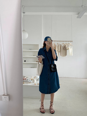 Washed Denim Dress