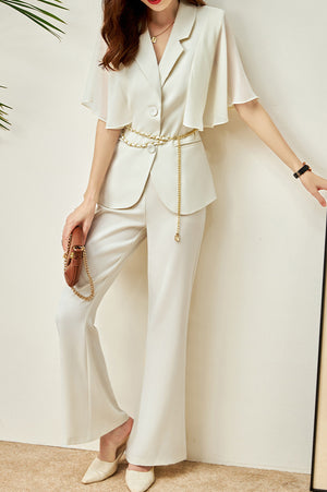 Aubriella Two Piece Set (Beige • Small) (Non-Returnable)