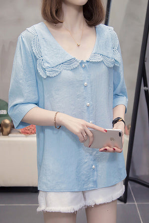 Eneida Top (LightBlue • 3XL) (Non-Returnable)