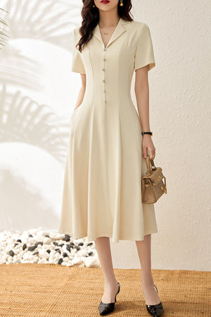 Charmaine Dress (Ivory • Large) (Non-Returnable)